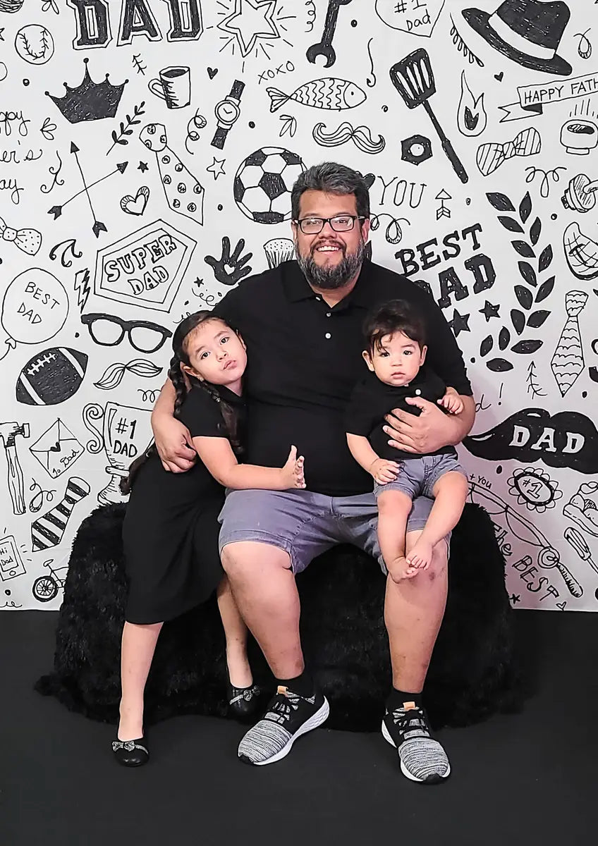 Kate Father's Day Doodles Backdrop Designed by Mandy Ringe Photography