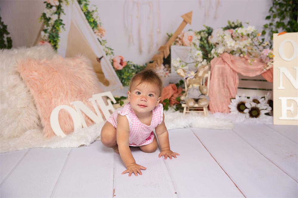 Moederdag Boho Tent Lente Foto Achtergrond Ontworpen door Megan Leigh Photography