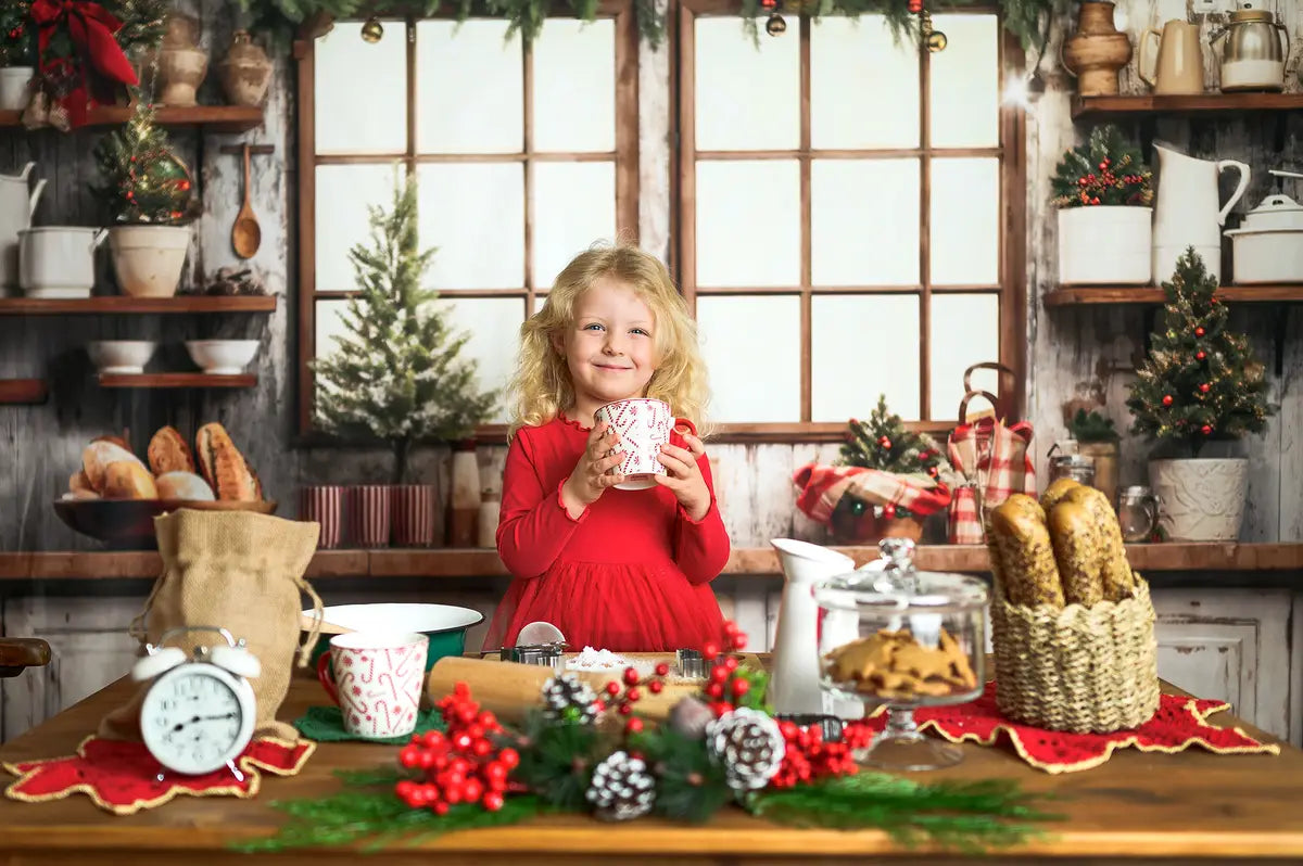 Kate White Christmas Kitchen Backdrop Designed by Emetselch