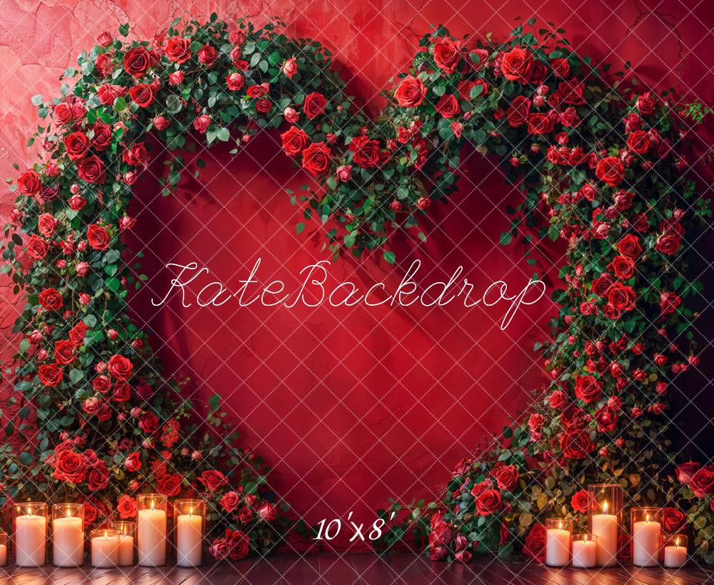 Kate Heart Rose Arch Candle Backdrop Designed by Emetselch