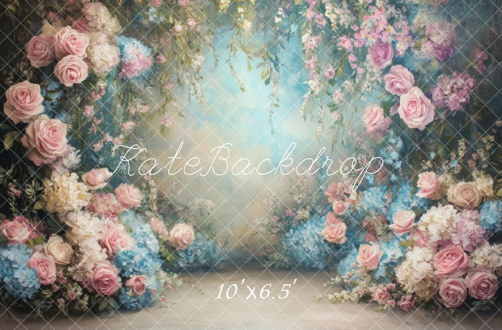 Kate Spring Fairyland Flower Pastel Rose Backdrop Designed by Emetselch