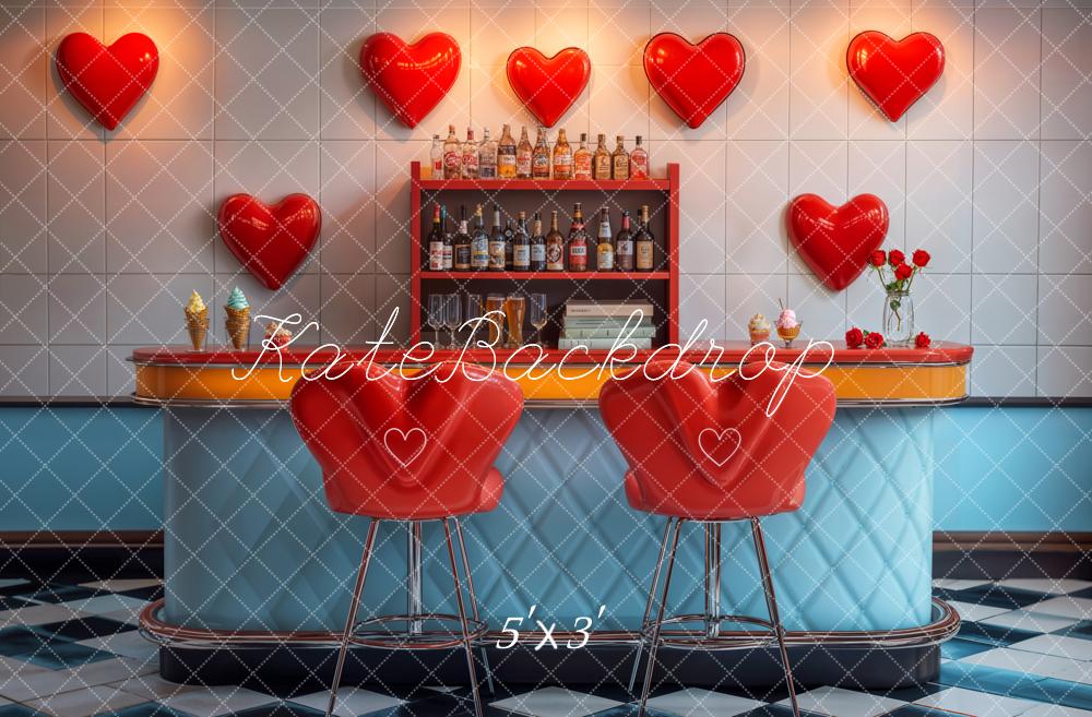 Bar Retro Heart Backdrop Designed by Emetselch