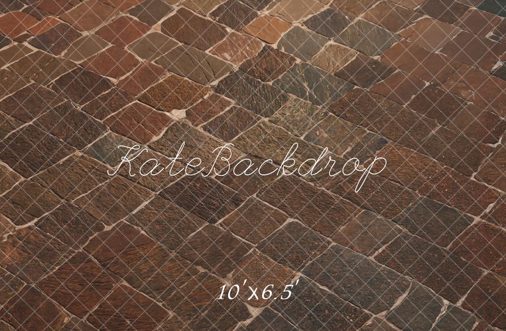 Kate Dark Brown Brick Road Floor Backdrop Designed by Kate Image