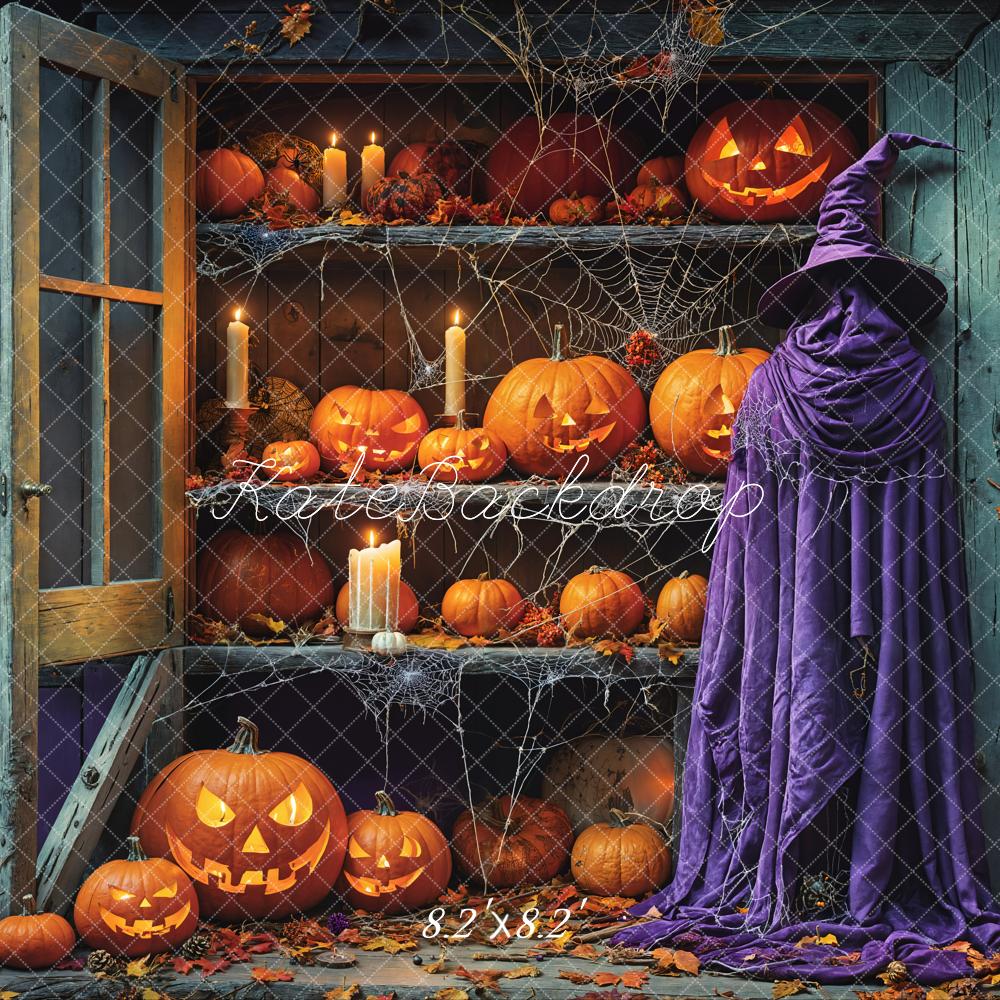 Halloween Shabby Pumpkin Store Foto Achtergrond Designed by Emetselch