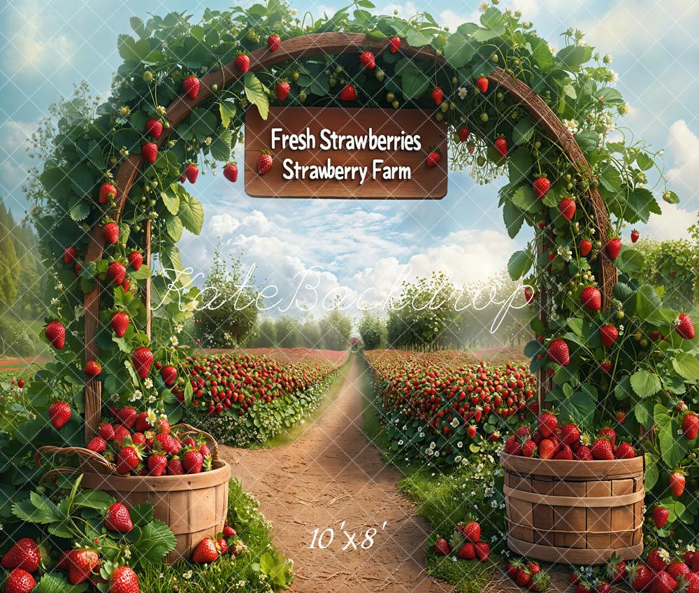 Kate Spring Strawberry Farm Arch Backdrop Designed by Emetselch