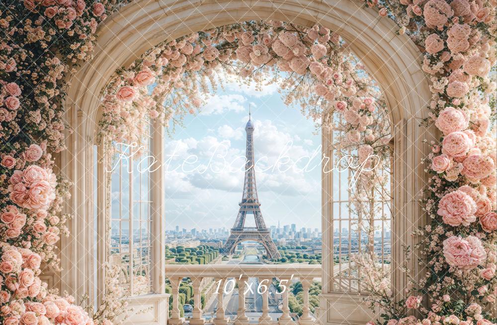 Spring Floral Arch Paris Foto Achtergrond Designed by Emetselch