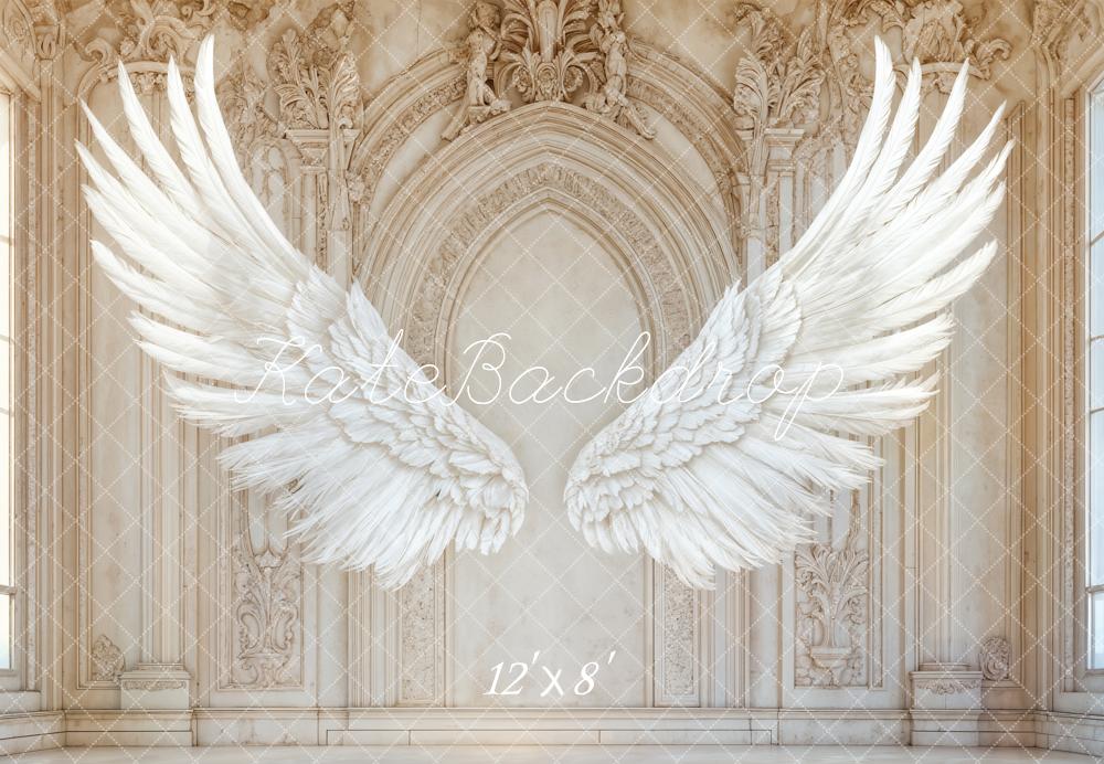 Kate Angel Wings Vintage Arched Wall Backdrop Designed by Emetselch