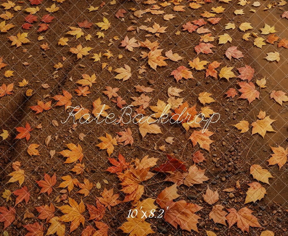 Kate Fall Maple Leaves Ground Floor Backdrop Designed by Emetselch