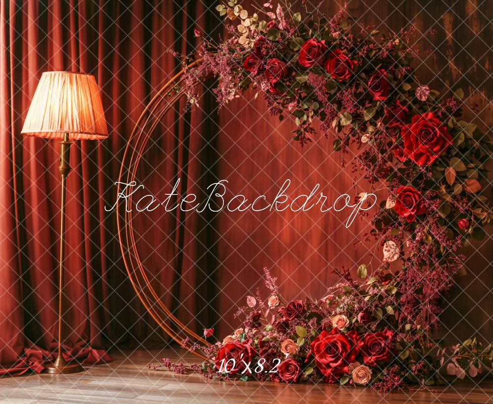 Kate Mother's Day Flower Arch Red Floral Backdrop Designed by Emetselch