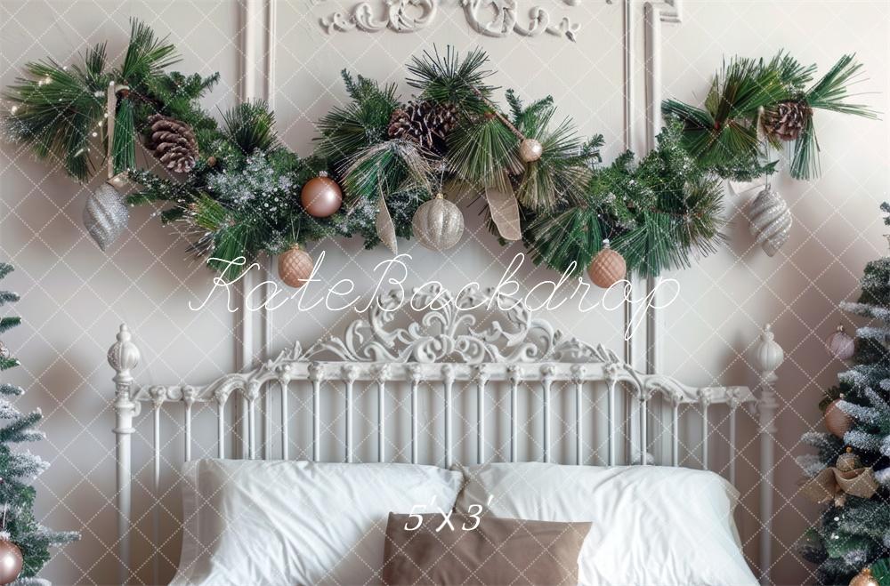 Kerst Hoofdeinde Slaapkamer Foto Achtergrond Designed by Mini MakeBelieve