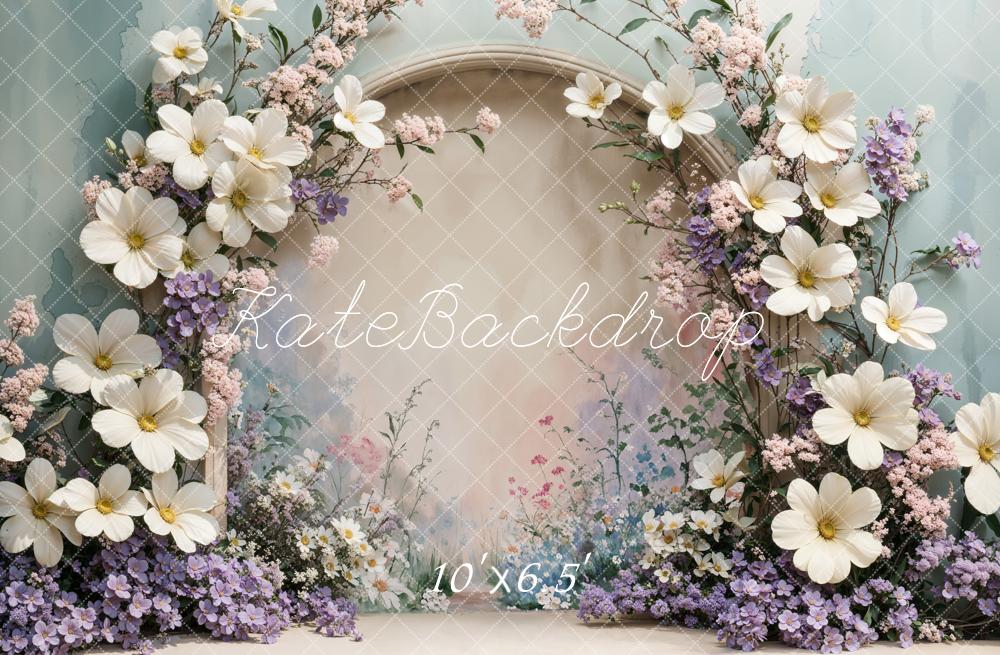 Kate Spring Flower Arch Purple Backdrop Designed by Emetselch