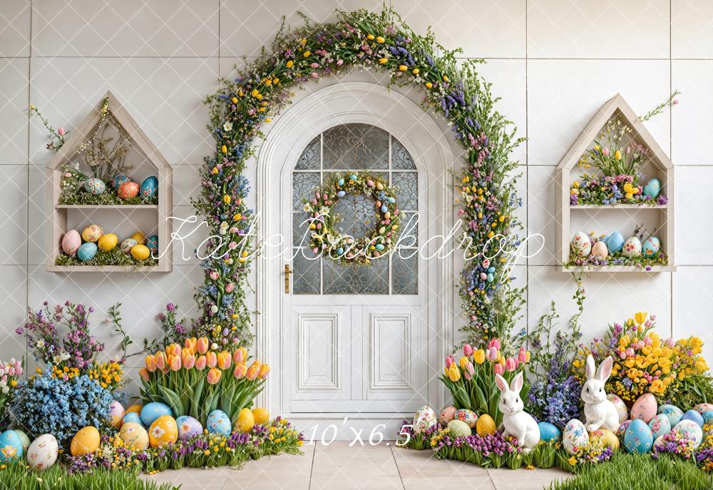 Kate Easter Bunny Floral Arch Backdrop Designed by Emetselch