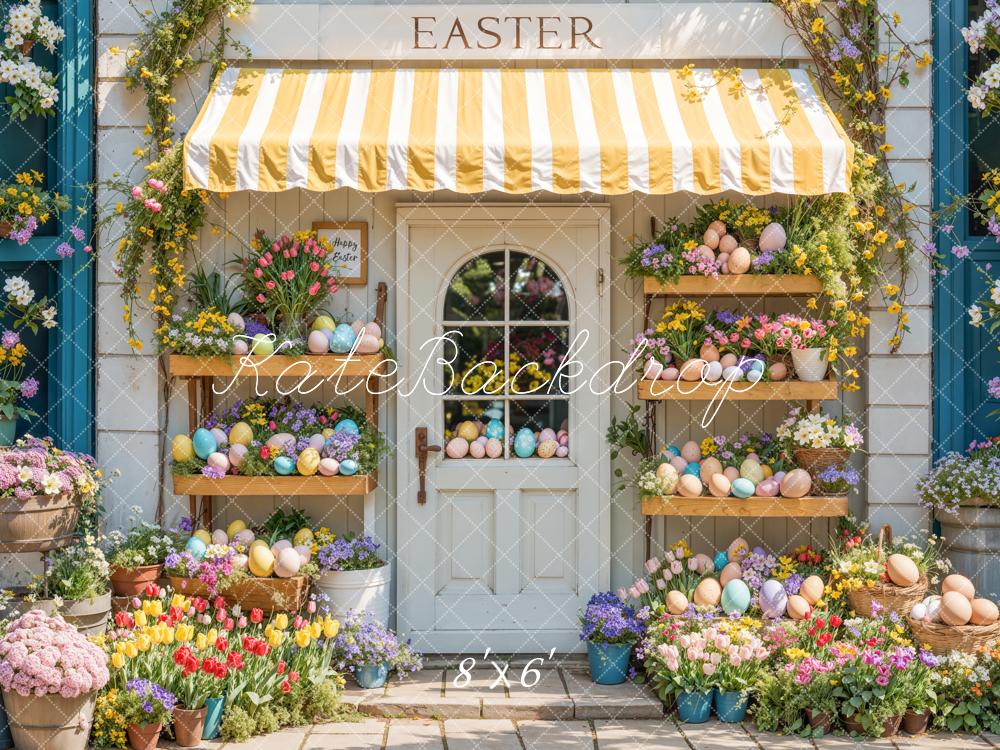 Kate Easter Floral Eggs Door Shop Backdrop Designed by Emetselch