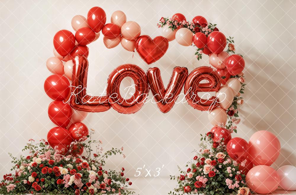 Kate Valentine's Day Love Balloon Arch Backdrop Designed by Emetselch