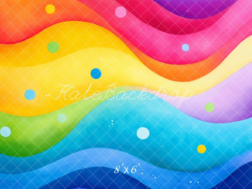 Kate Rainbow Abstract Colorful Backdrop Designed by Patty Roberts