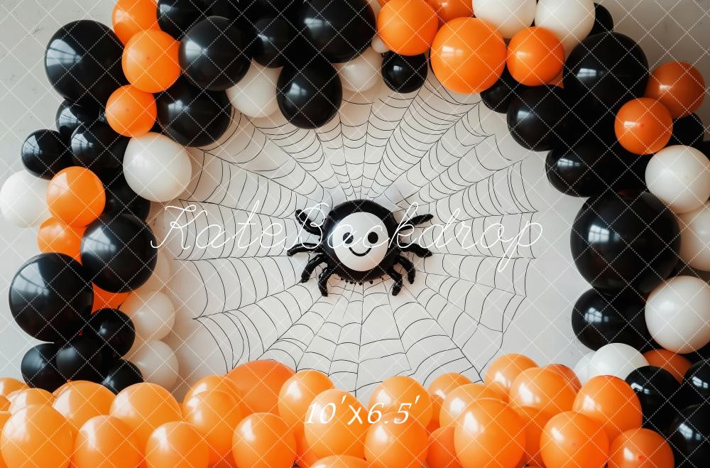 Fondo de globo de telaraña de Halloween diseñado por Patty Roberts