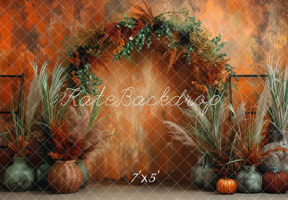 Fall Orange Wall Archway Foto Achtergrond Designed by Patty Robert