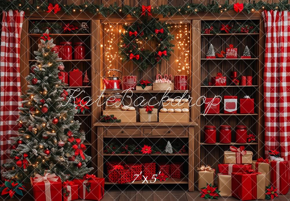 Kate Christmas Tree Gift Cabinet Backdrop Designed by Patty Roberts