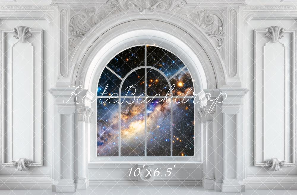 Kate Space Galaxy Retro Arched Window Backdrop Designed by Mini MakeBelieve