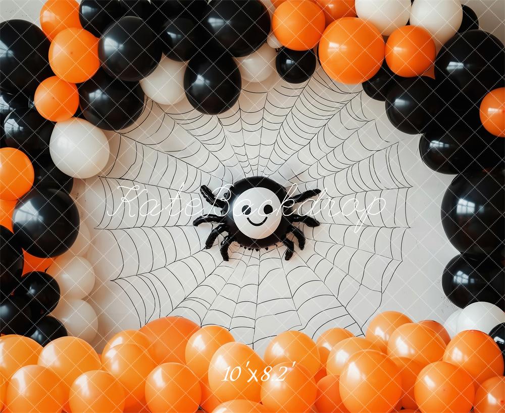 Fondo de globo de telaraña de Halloween diseñado por Patty Roberts