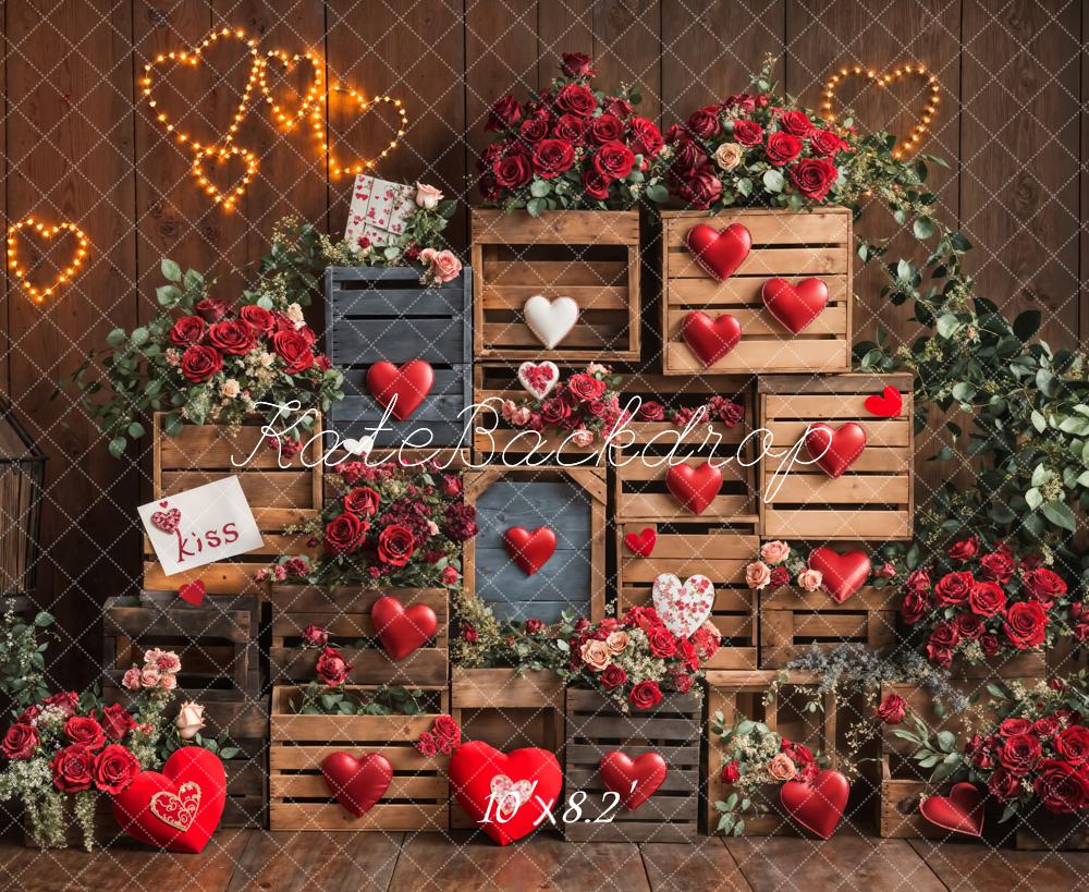 Kate Valentine's Day Heart Backdrop Designed by Emetselch