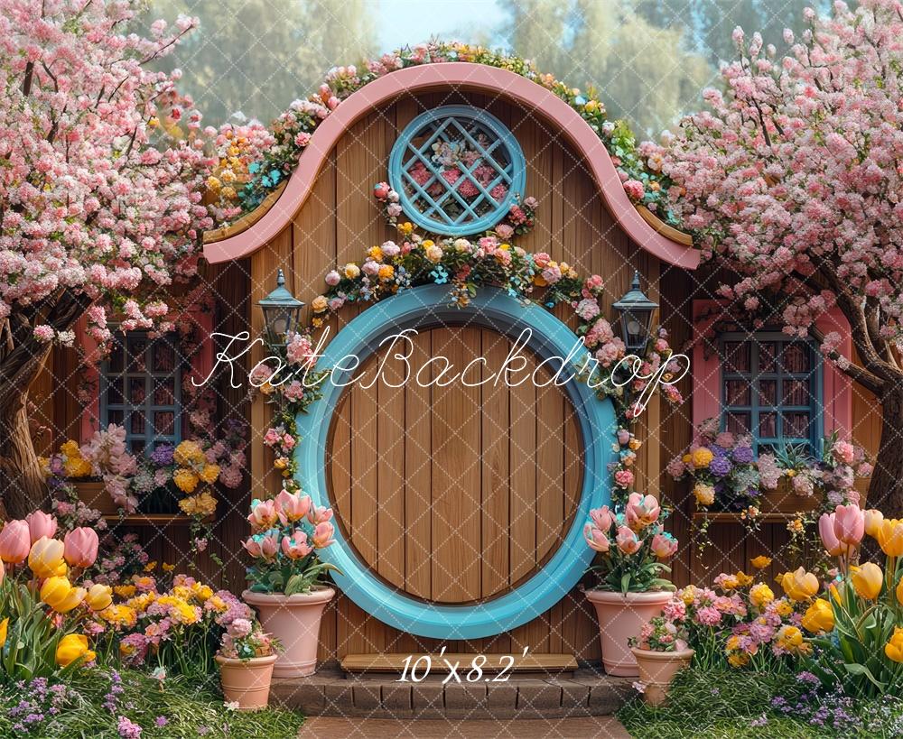 Kate Easter Spring Cottage Floral Backdrop Designed by Mini MakeBelieve