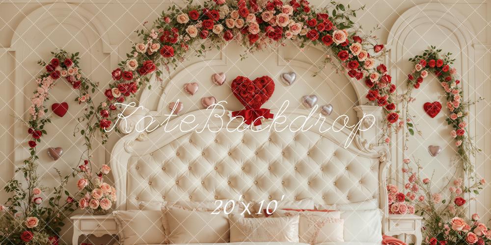 Kate Valentine Headboard Floral Arch Backdrop Designed by Emetselch