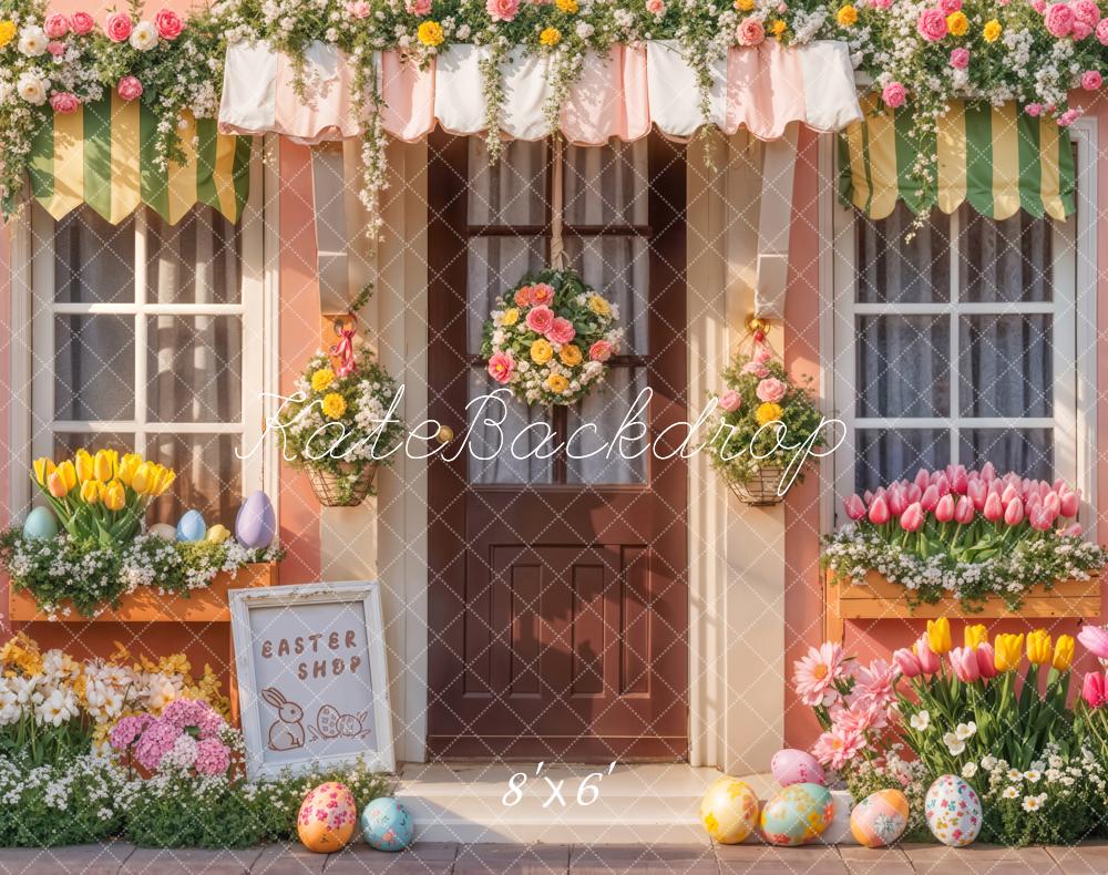 Kate Easter Shop Flowers Eggs Backdrop Designed by Emetselch