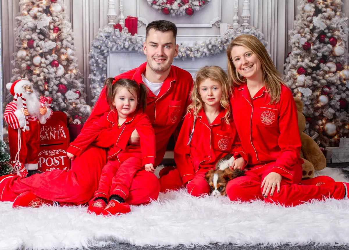 Kate Christmas Vintage Wall Tree with Red Backdrop for Photography