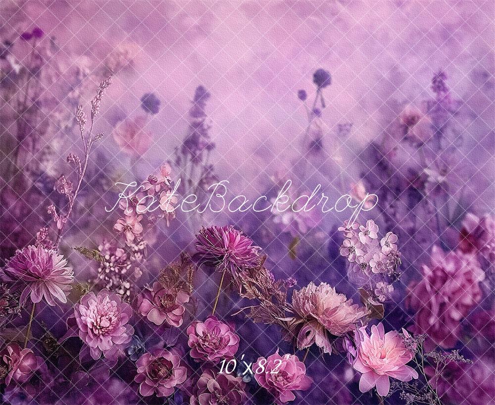 Kate Fine Art Purple Floral Backdrop Designed by Kerry Anderson