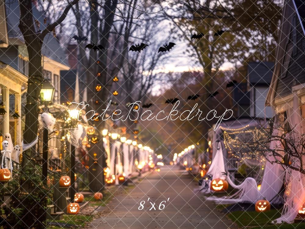 Kate Halloween Street Decor Backdrop Designed by Mini MakeBelieve