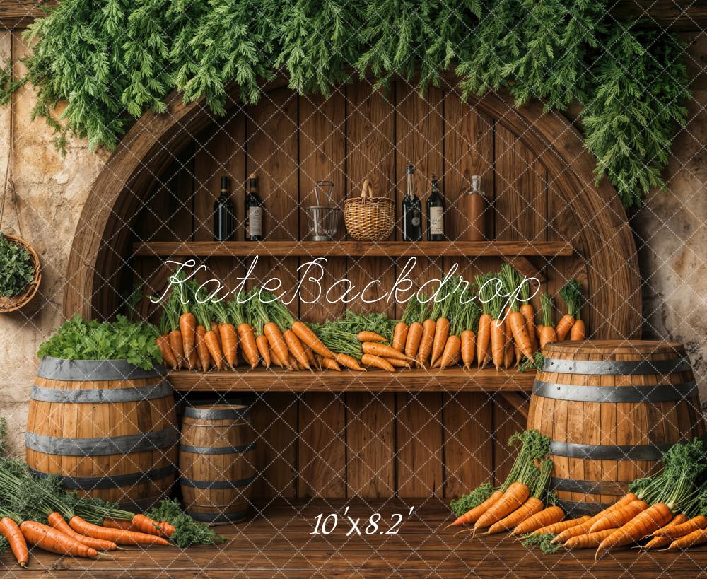 Kate Easter Rustic Carrot Farmhouse Backdrop Designed by Emetselch