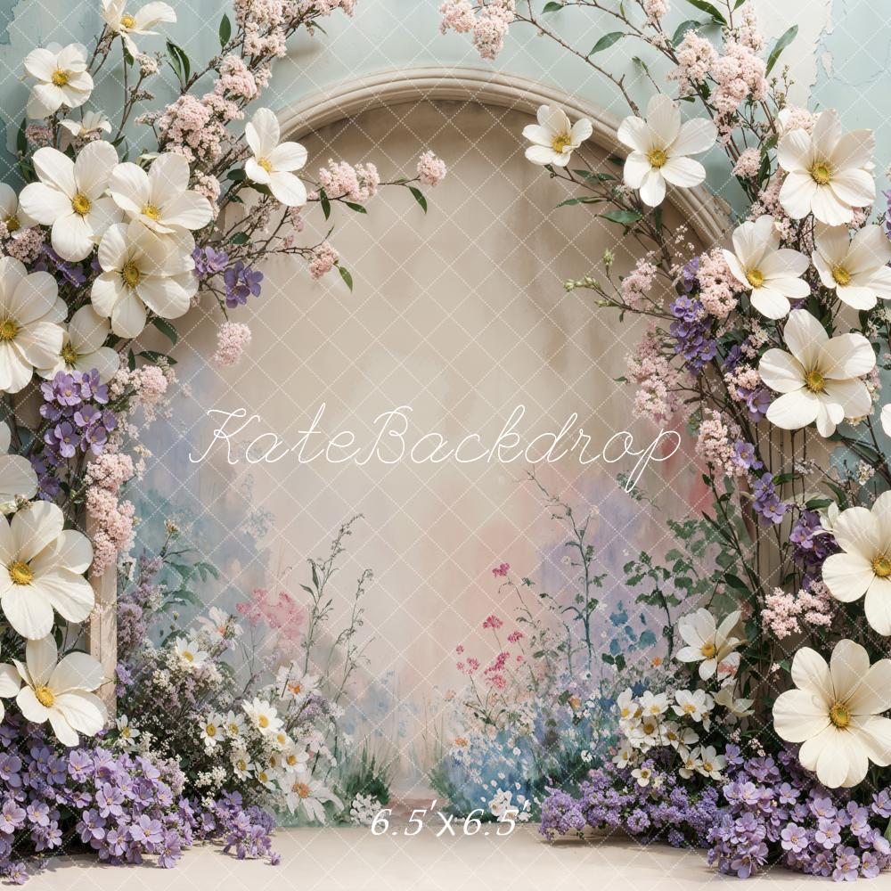 Kate Spring Flower Arch Purple Backdrop Designed by Emetselch