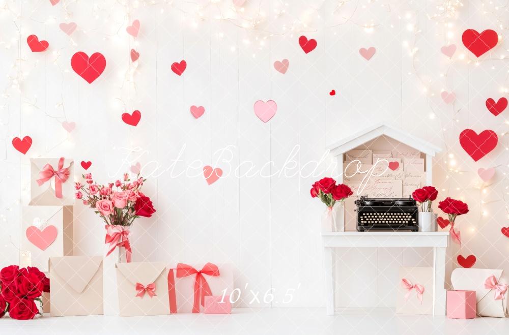 Kate Valentine Vintage Typewriter Heart Backdrop Designed by Patty Roberts