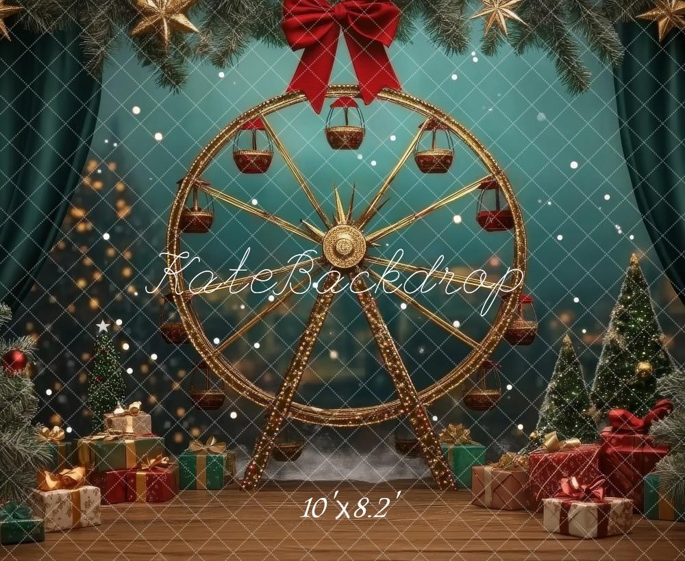 Kate Christmas Ferris Wheel Gifts Backdrop Designed by Lidia Redekopp