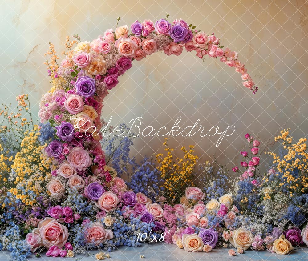 Kate Mother's Day Flower Arch Floral Moon Backdrop Designed by Emetselch