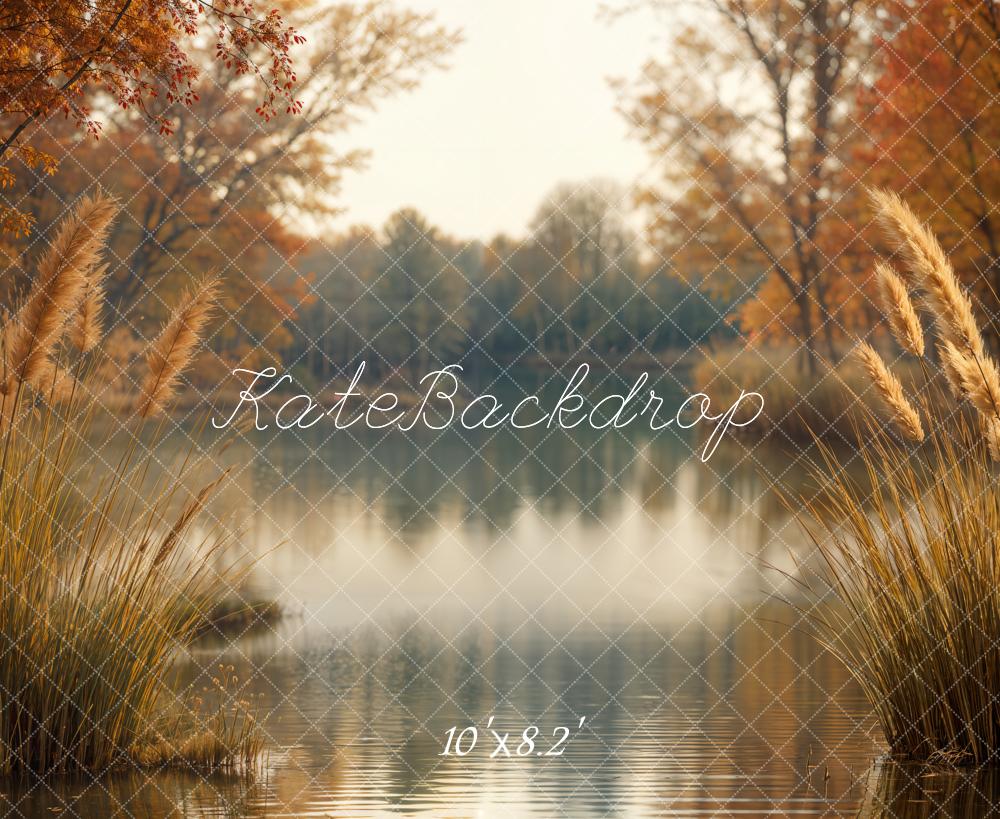 Kate Autumn Lake Reed Forest Backdrop Designed by Emetselch