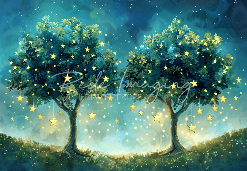 Fantasy Forest Star Meadow Foto Achtergrond Designed by Lidia Redekopp