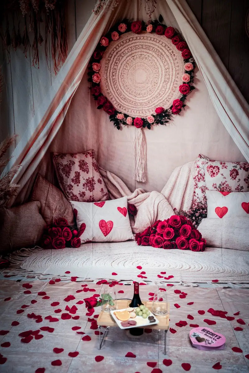 Kate Spring Boho Romantic Floral Tent Backdrop Designed by Emetselch