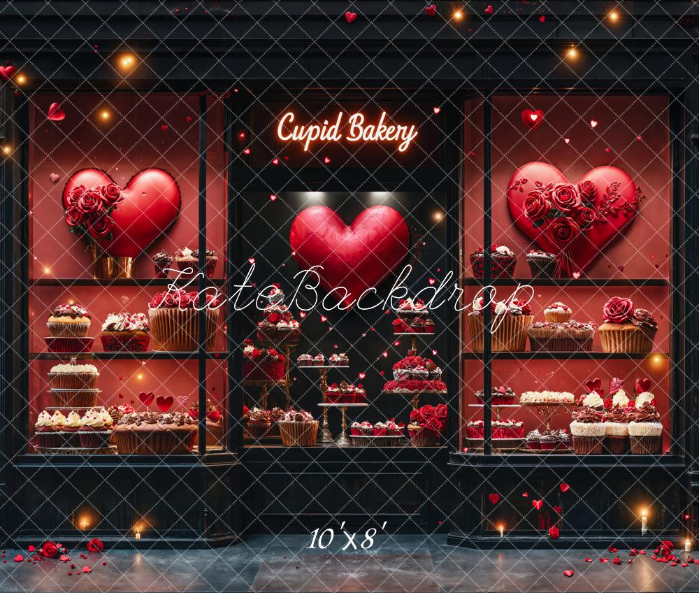 Kate Valentine's Day Bakery Heart Cake Backdrop Designed by Emetselch