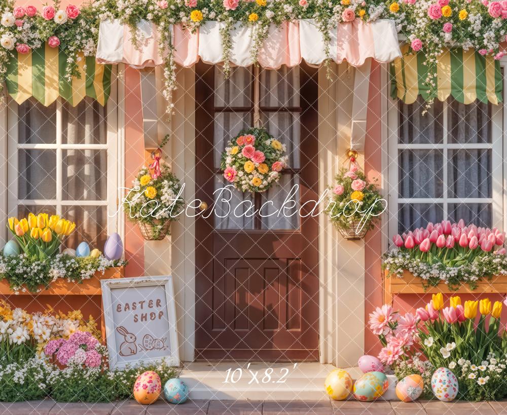 Kate Easter Shop Flowers Eggs Backdrop Designed by Emetselch