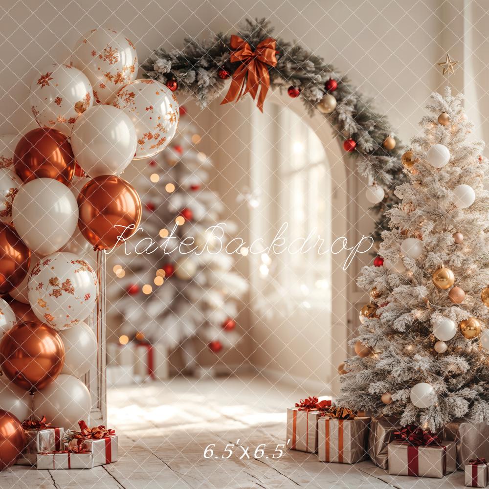 Fondo de Arco de Globos de Árbol de Navidad Diseñado por Emetselch