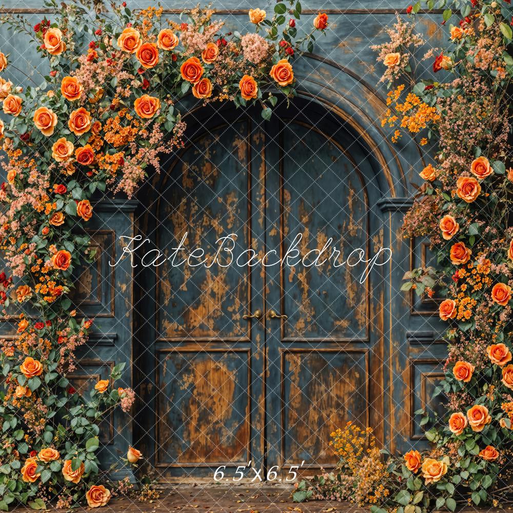 Fall Flower Arch Vintage Wall Foto Achtergrond Designed by Emetselch