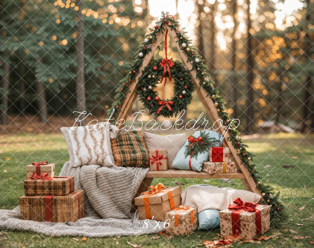 Kate Christmas Gifts Outdoor Gifts Pillow Backdrop Designed by Emetselch