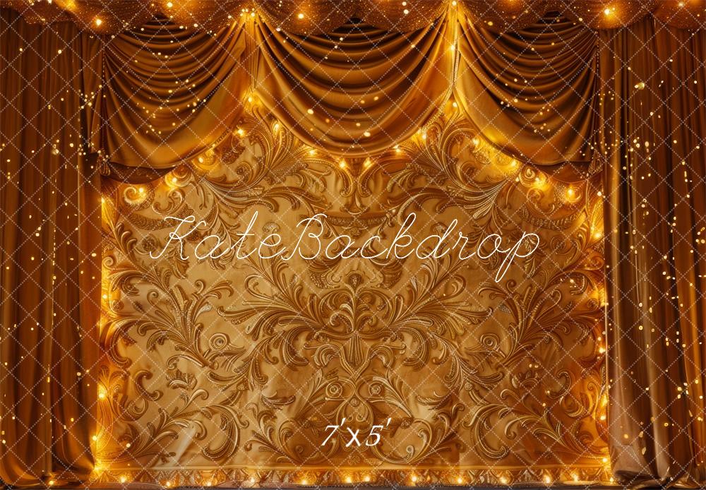 Kate Golden Curtain Carved Wall Backdrop Designed by Mini MakeBelieve