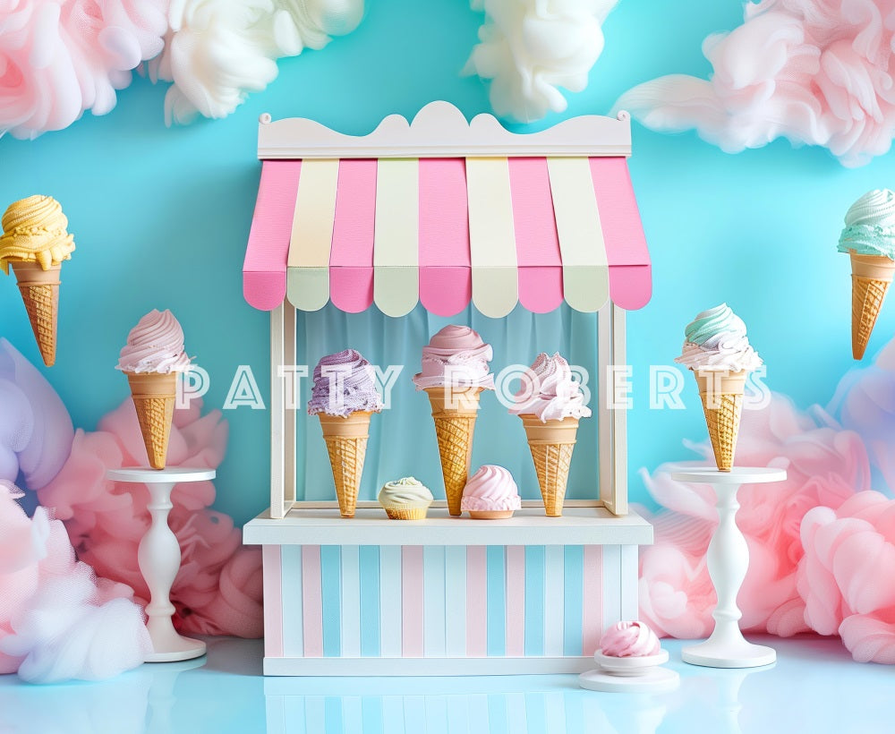 Kate Dreamy Sweet Colorful Ice Cream World Backdrop Designed by Patty Robert