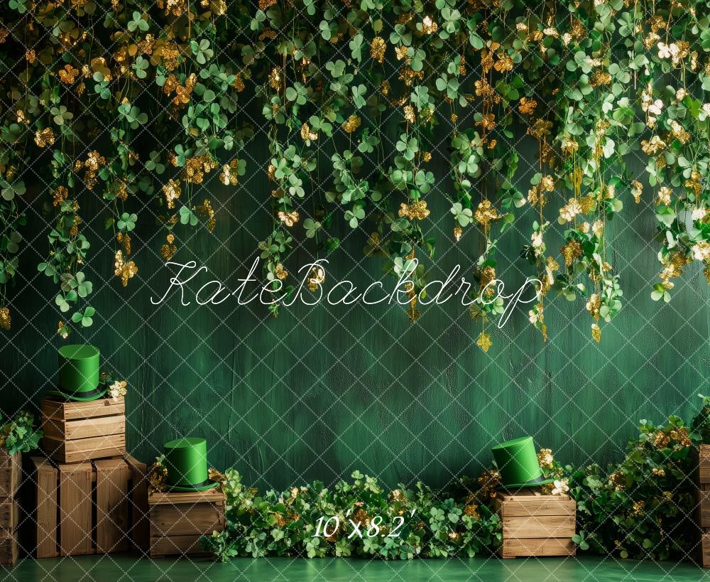 Kate St. Patrick's Day Shamrock Rustic Backdrop Designed by Patty Roberts