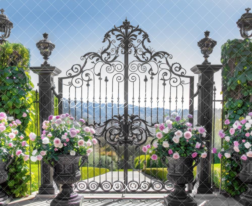 Kate Elegant Garden Gate Backdrop Designed by Mini MakeBelieve