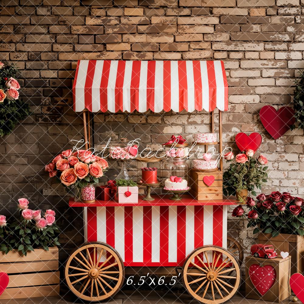 Lightning Deal #1 Kate Valentine's Day Flower Cart Backdrop Designed by Emetselch