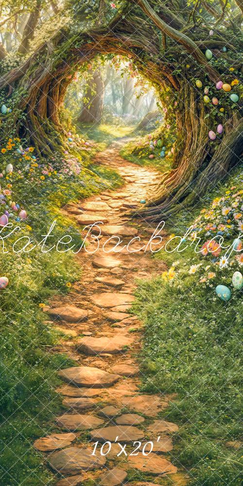 Kate Easter Forest Tree Arch Path Backdrop Designed by Emetselch